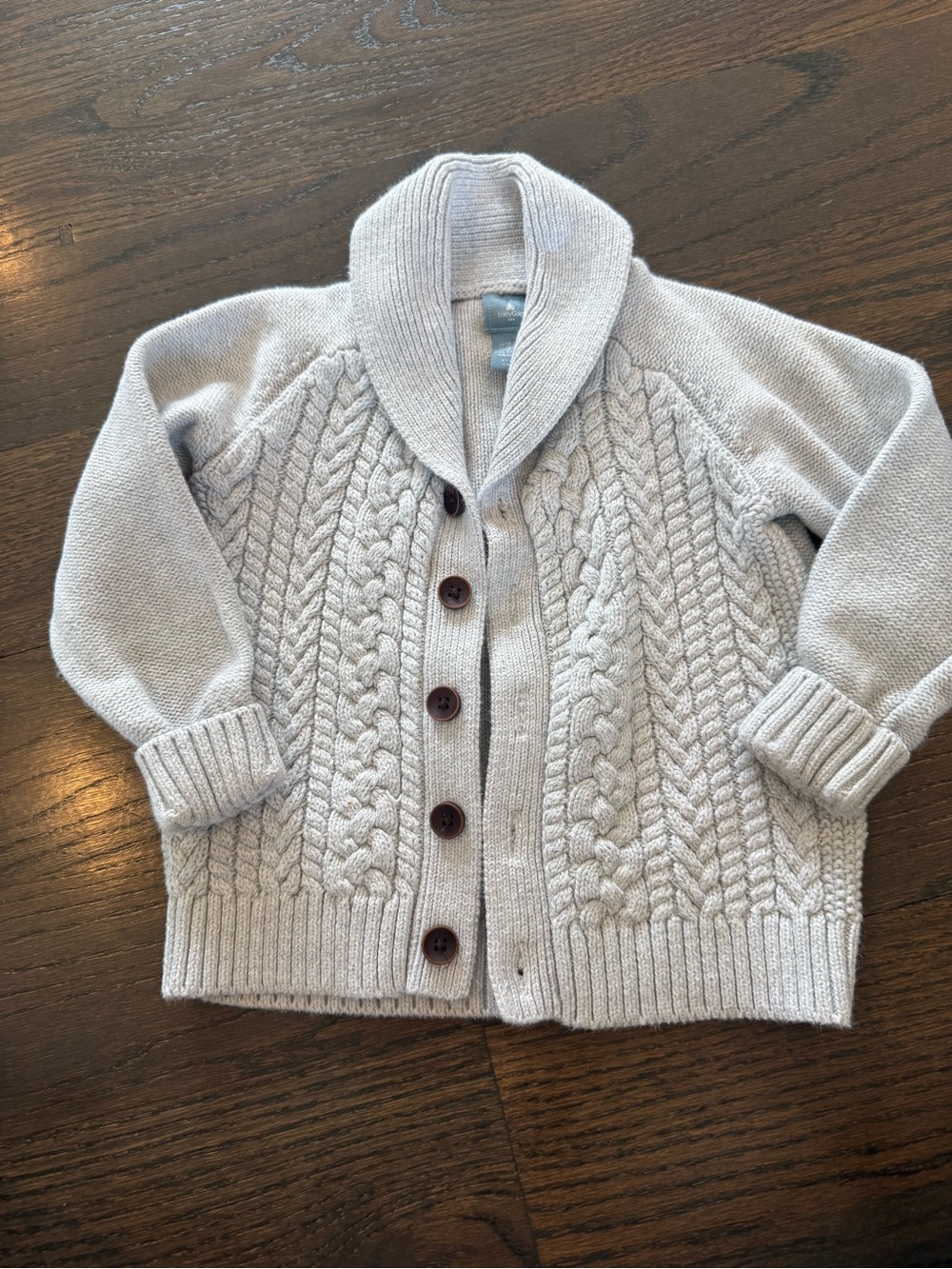 Baby Gap Cable Knit Shawl Collar Cardigan Sweater